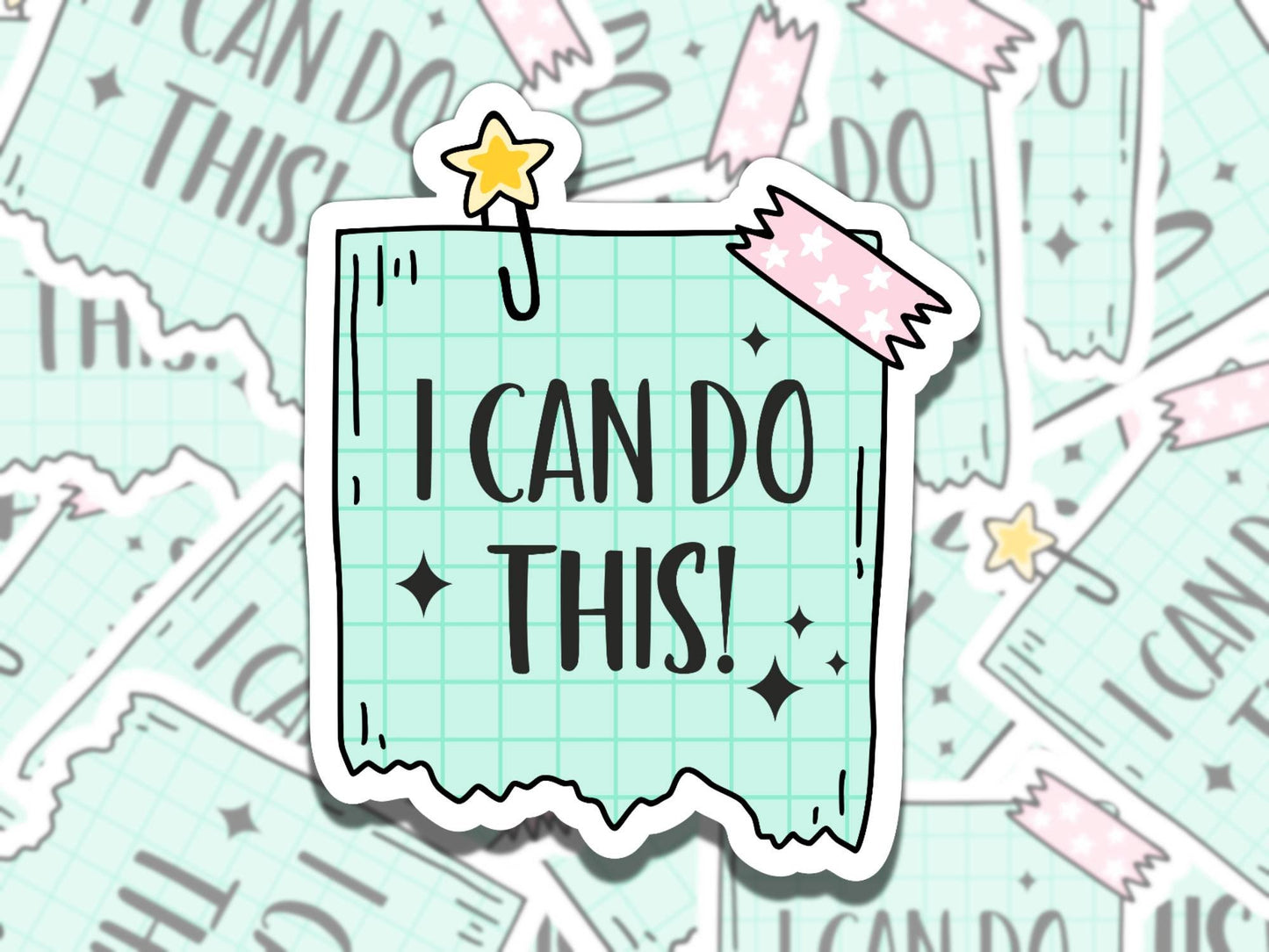 Cute Note to Self Mental Health Affirmation Sticker Set, Gift for Friend, Waterproof Sticker for Kindle Laptop Water Bottle