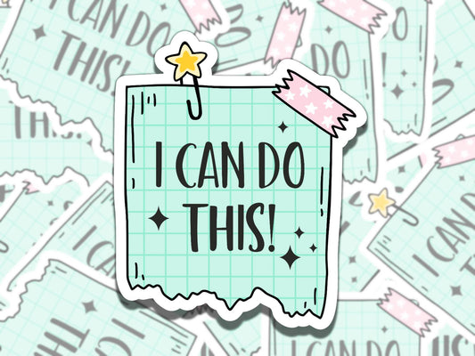 Cute Note to Self Mental Health Affirmation Sticker Set, Gift for Friend, Waterproof Sticker for Kindle Laptop Water Bottle