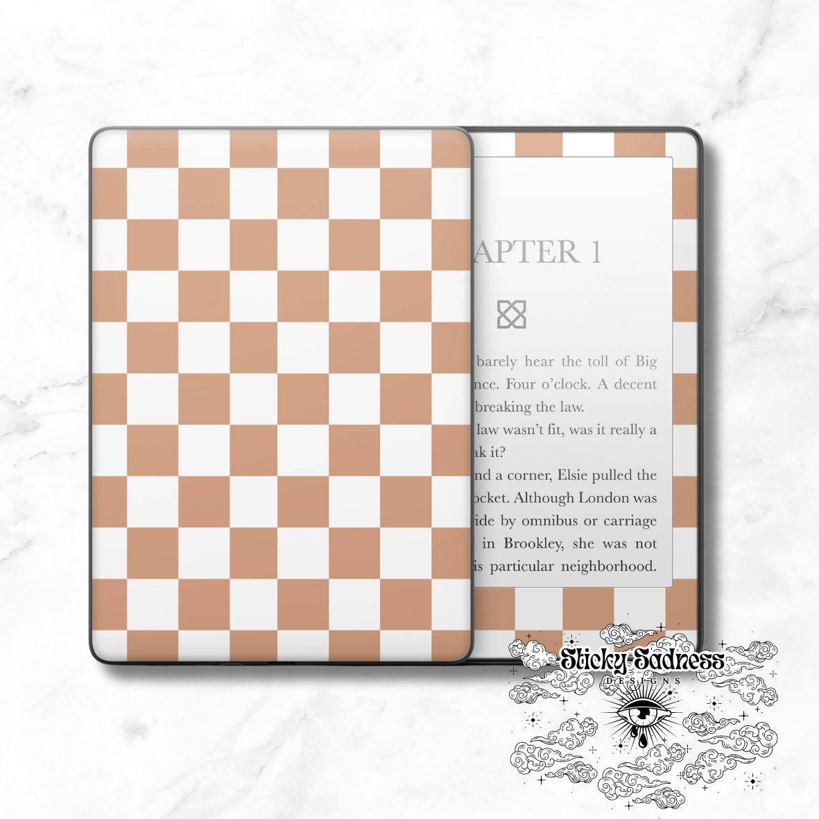 Orange and White Checkered