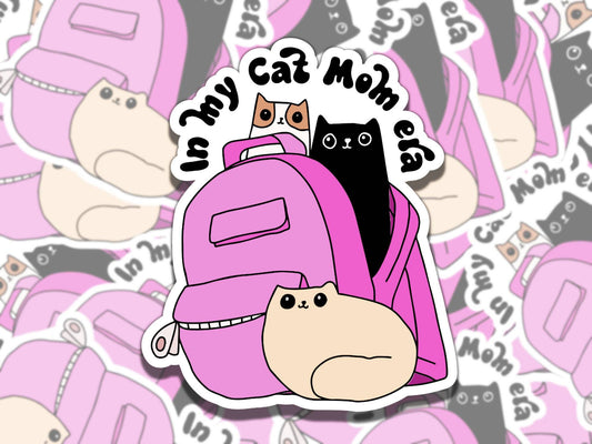 Cute funny waterproof vinyl sticker for cat lover, fun sticker gift for best friend, funny decal for laptop water bottle kindle