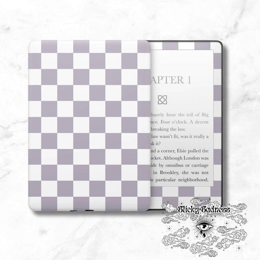 Purple and White Checkered