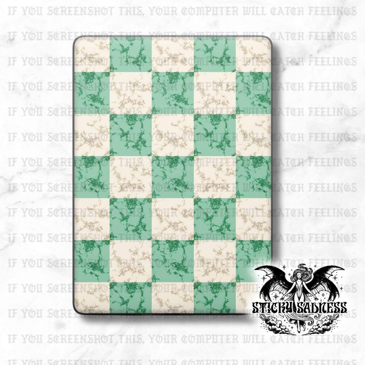 Green Marble Checkered