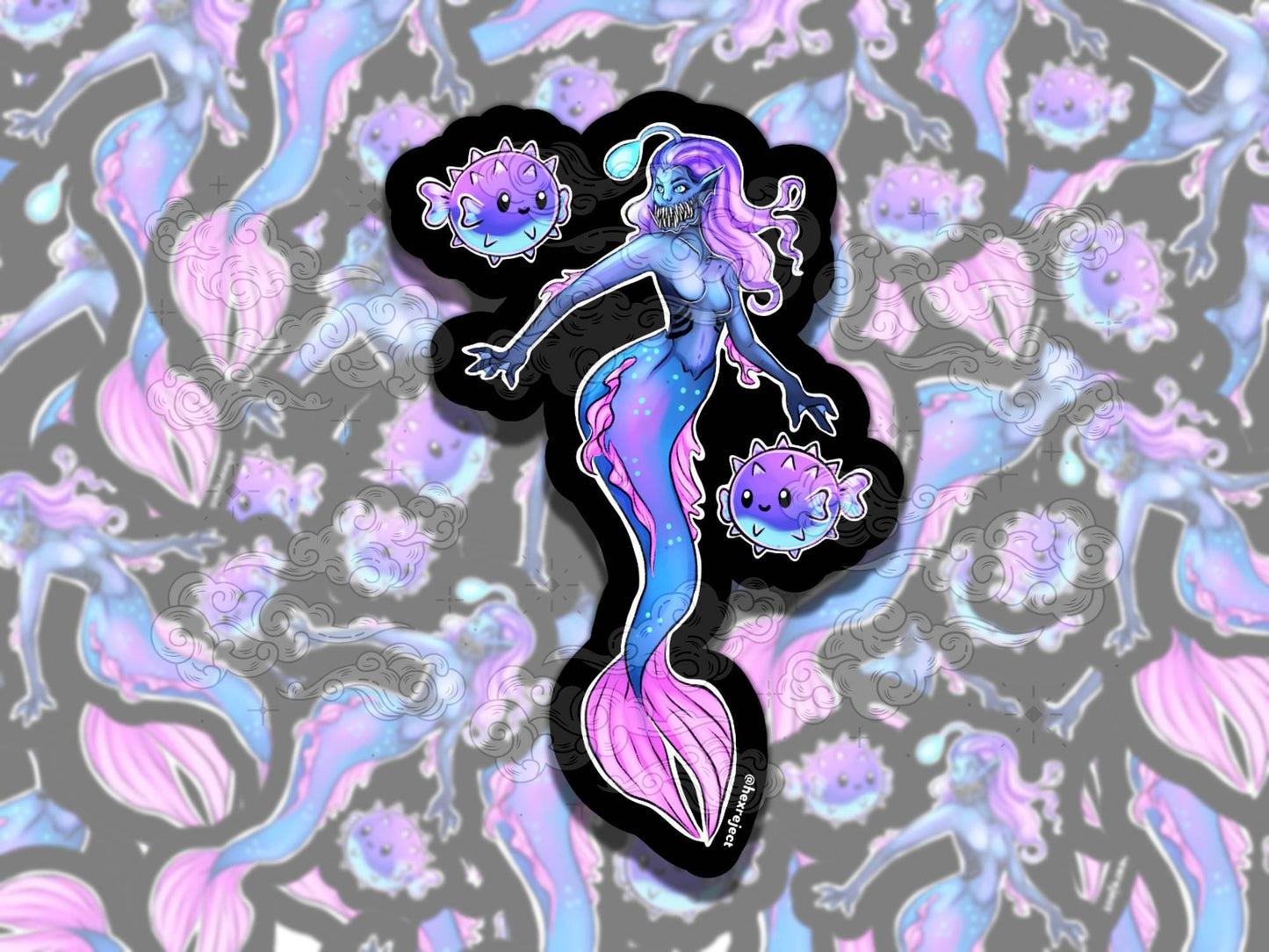 Siren Destroyer of Men Bookish Fantasy Waterproof Vinyl Sticker, Gift for Girl Friend, Funny Sticker for Kindle Laptop Water Bottle Journal