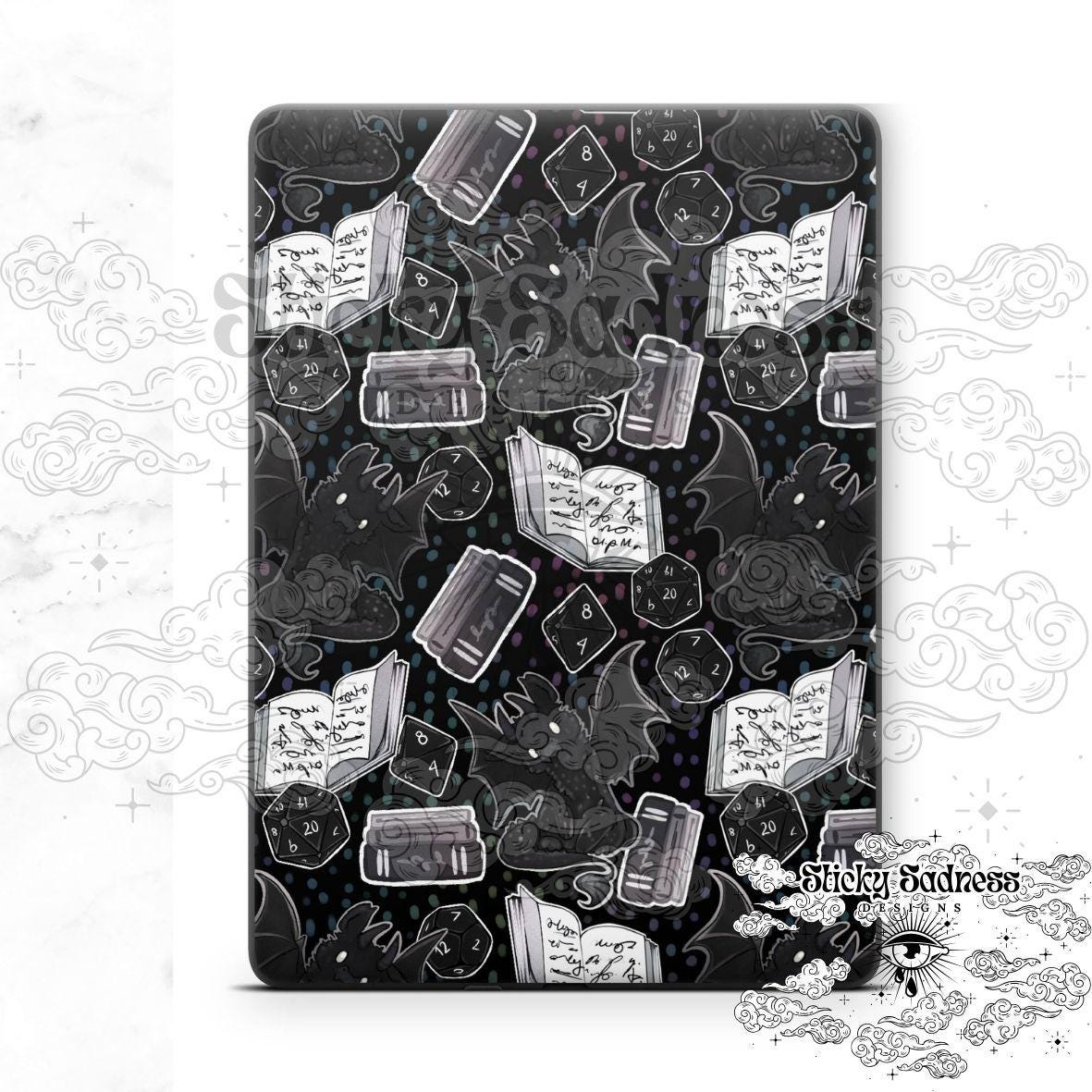 Iridescent Dragon Fantasy eReader Tablet Insert for Kindle Kobo iPad Boox Fire, eReader Insert, eReader Design, Bookish Gift for Booklover