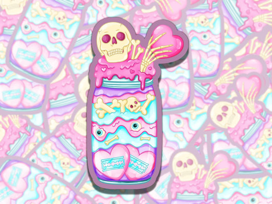 Halloween Spooky Cute Sweets Waterproof Vinyl Sticker Set, Gift for Friend, Funny Sticker for Kindle Laptop Water Bottle Journal