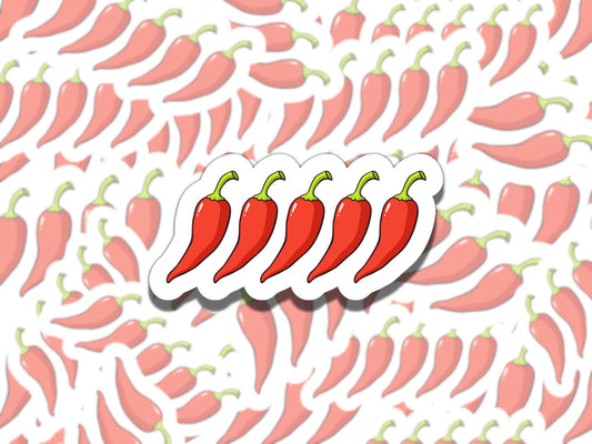 Chili Pepper Spice Level Sticker Set, Reading Vinyl Sticker, Smutty Waterproof eReader, Kindle, Cute Funny Gift for Bookworm, Bookish Gift