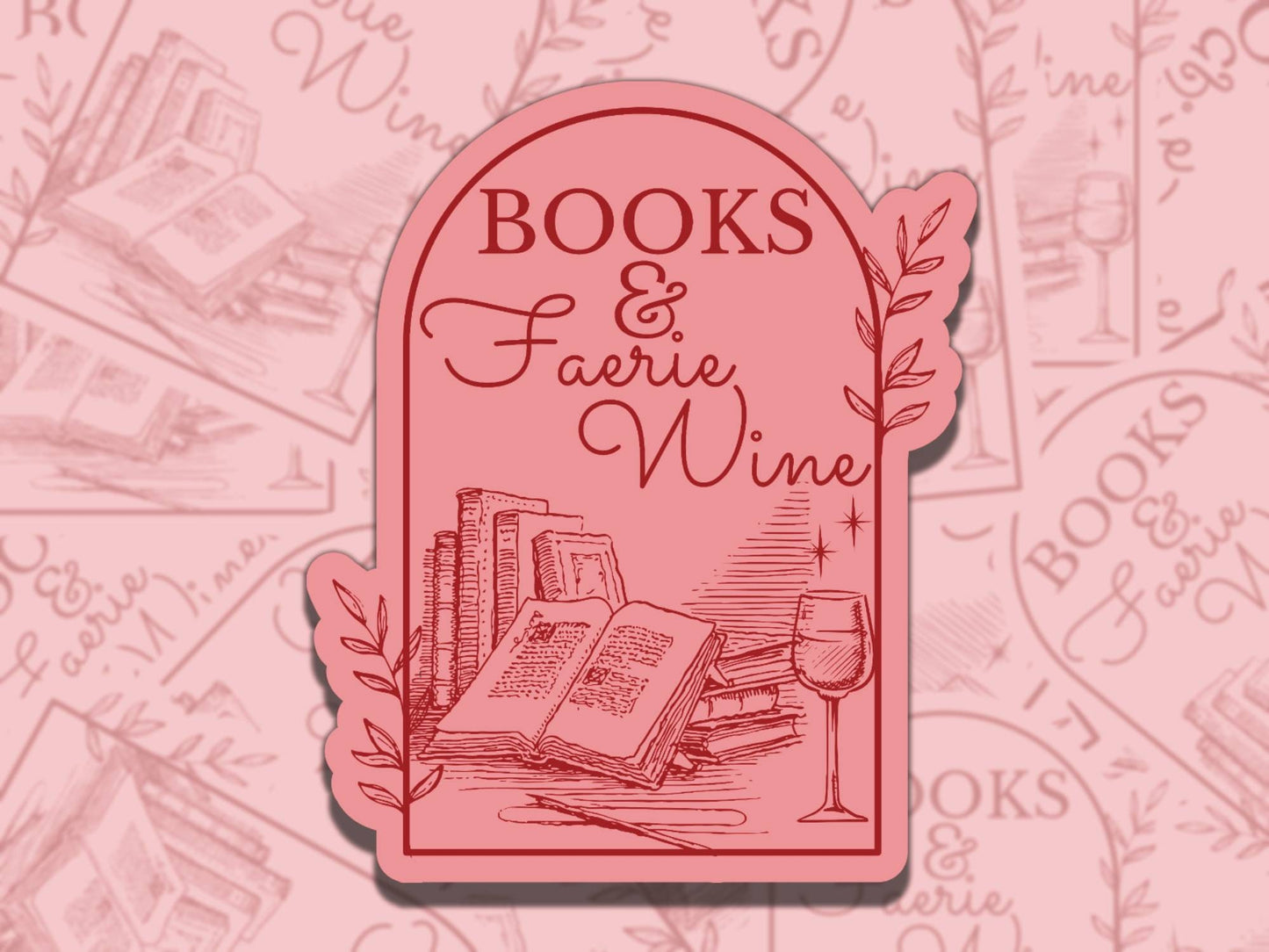 Books and Faerie Wine Sticker Set Multiple Colors, Reading Vinyl Sticker, Smutty Waterproof eReader, Kindle, Cute Funny Gift for Bookworm