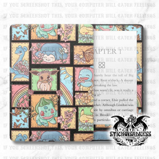 The image is a collage of various colorful and whimsical Pokemon characters, including Pikachu, Eevee, and Bulbul, arranged in a playful and visually appealing manner.