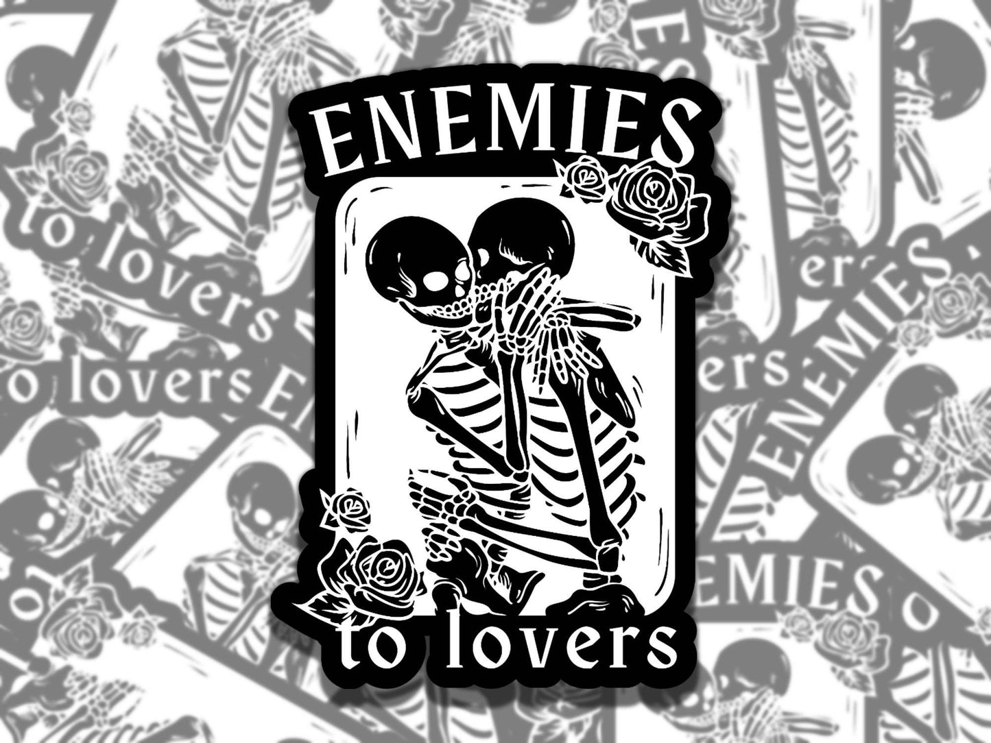 Enemies to Lovers Sticker Multiple Color, Reading Vinyl Sticker, Smutty Waterproof eReader, Kindle, Cute Funny Gift for Bookworm, Bookish Gi