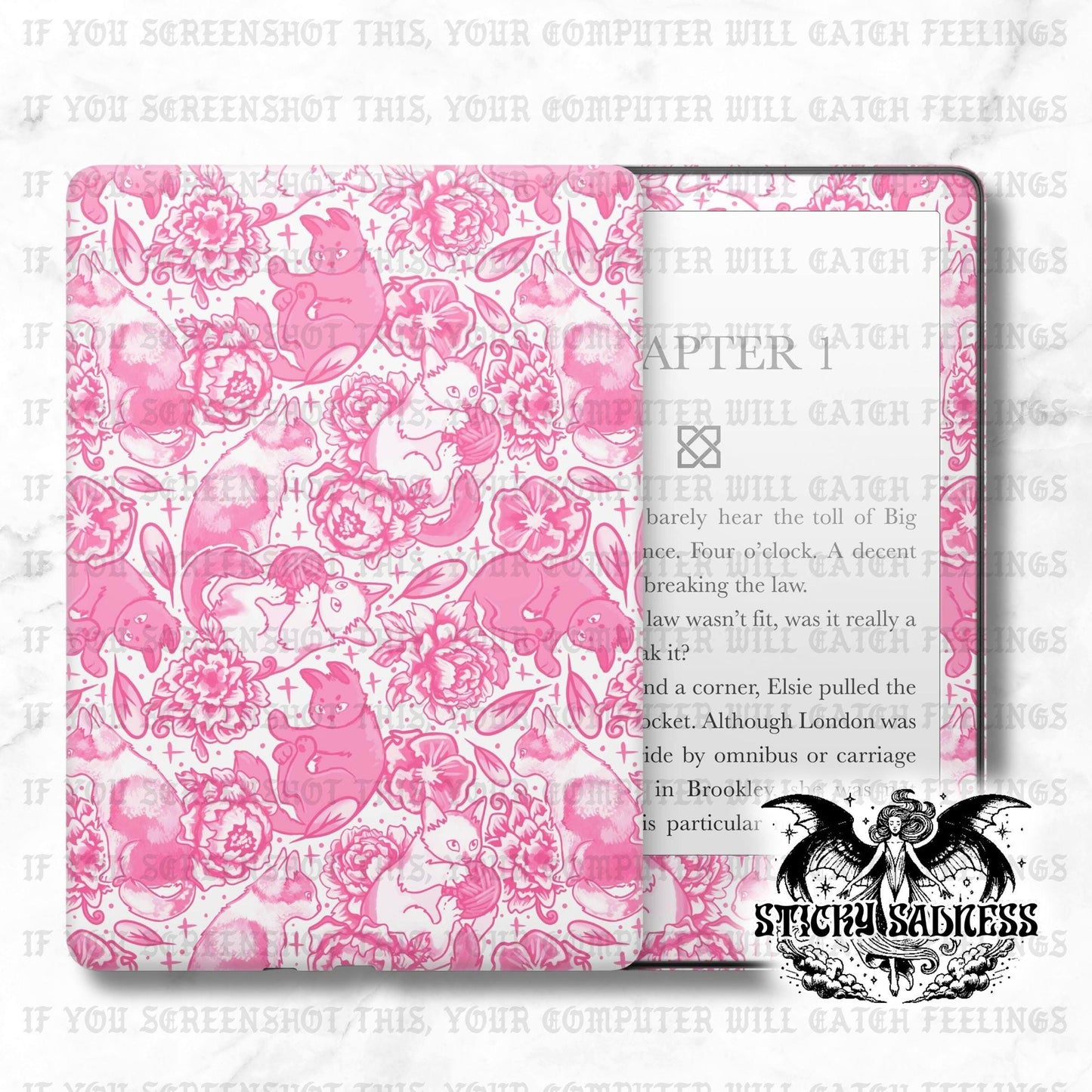 Light Pink Cats Porcelain Alt