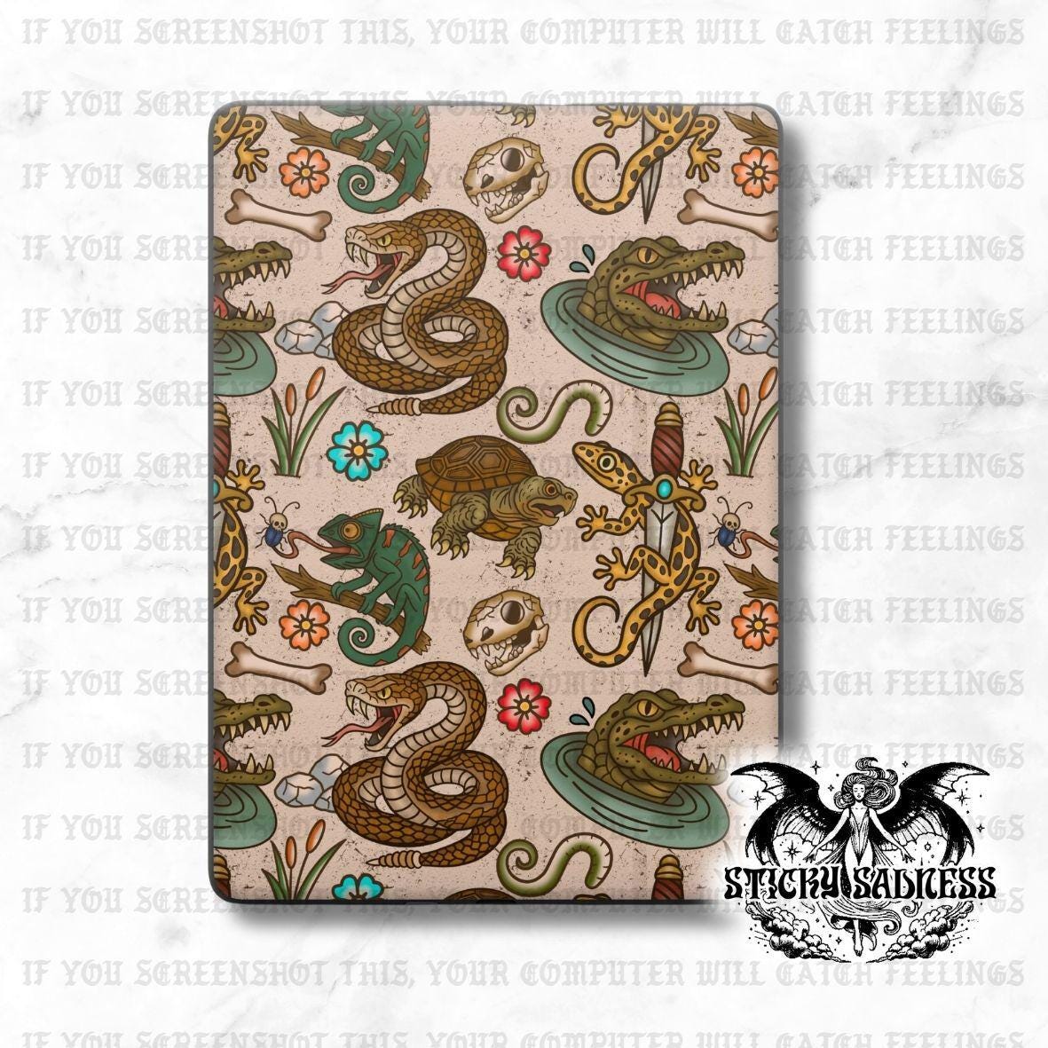 Tan Reptile Flash Tattoo eReader