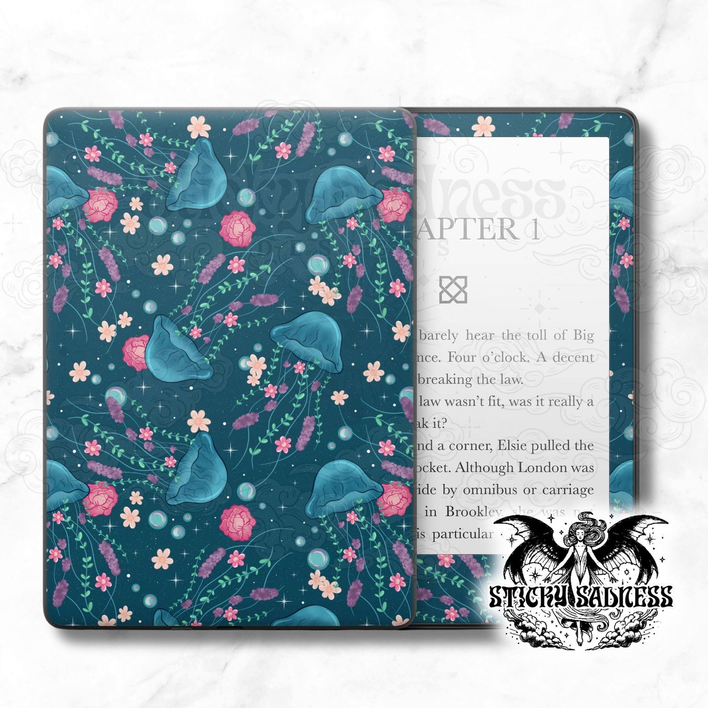 Teal Floral Jellies Nautical