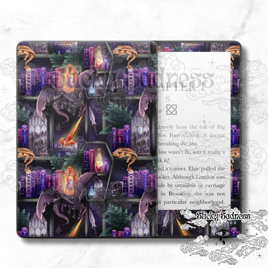 Bookish Void Dragon Decal Insert Skin, Cute Fantasy Vinyl Wrap for Kindle Kobo iPad Boox Fire, Gift for Book Lover, BookTok Accessories