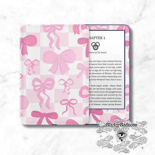 Coquette Bows Checkered Pink
