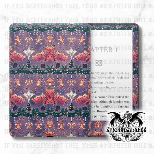 Purple Ugly Sweater Holiday Insert Decal Sticker Skin, Cute Vinyl Wrap for Kindle Kobo iPad Boox Fire, Book Lover Gift, BookTok Accessory