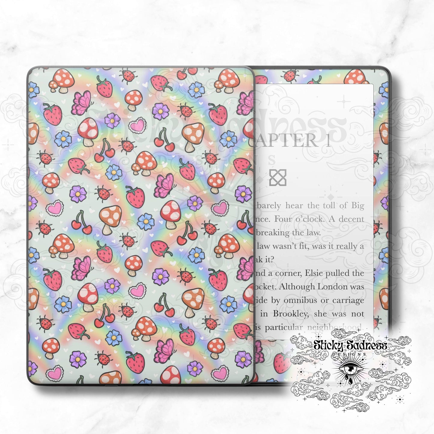Valentine's Frog Holiday Insert Skin, Cute Vinyl Wrap for Kindle Kobo iPad Boox Fire, Gift for Valentine Book Lover, BookTok Accessories