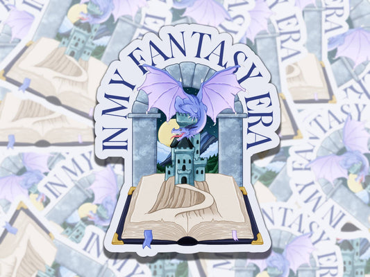 In My Fantasy Era Sticker Multiple Color, Reading Vinyl Sticker, Smutty Waterproof eReader, Kindle, Cute Funny Gift for Bookworm, Bookish Gi