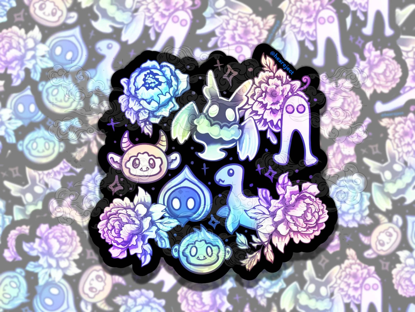 Cryptid Porcelain Cute Witchy Waterproof Vinyl Sticker, Gift for Girl Friend, Funny Sticker for Kindle Laptop Water Bottle Journal