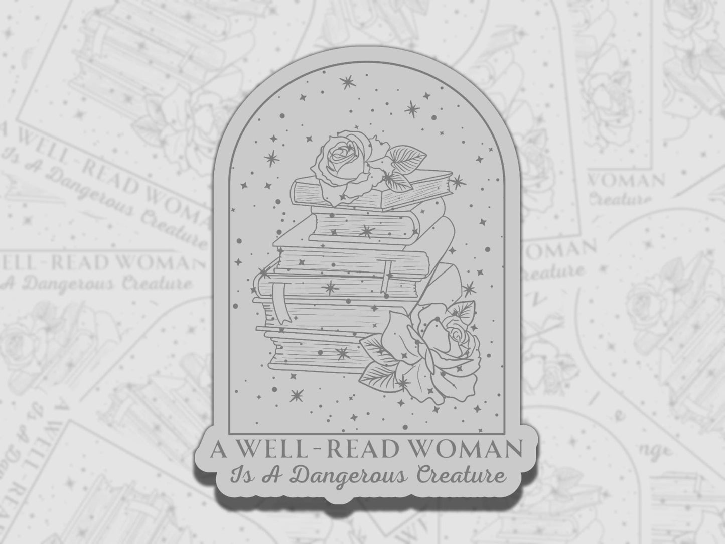 A Well Read Woman is a Dangerous Creature Sticker, Reading Vinyl Sticker, Smutty Waterproof eReader, Kindle, Cute Funny Gift for Bookworm