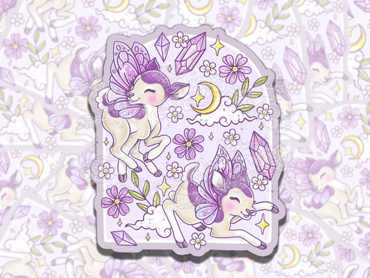 Deer Fairies Cute Class War Waterproof Vinyl Sticker, Girly Gift for Friend, Funny Sticker for Kindle Laptop Water Bottle Journal