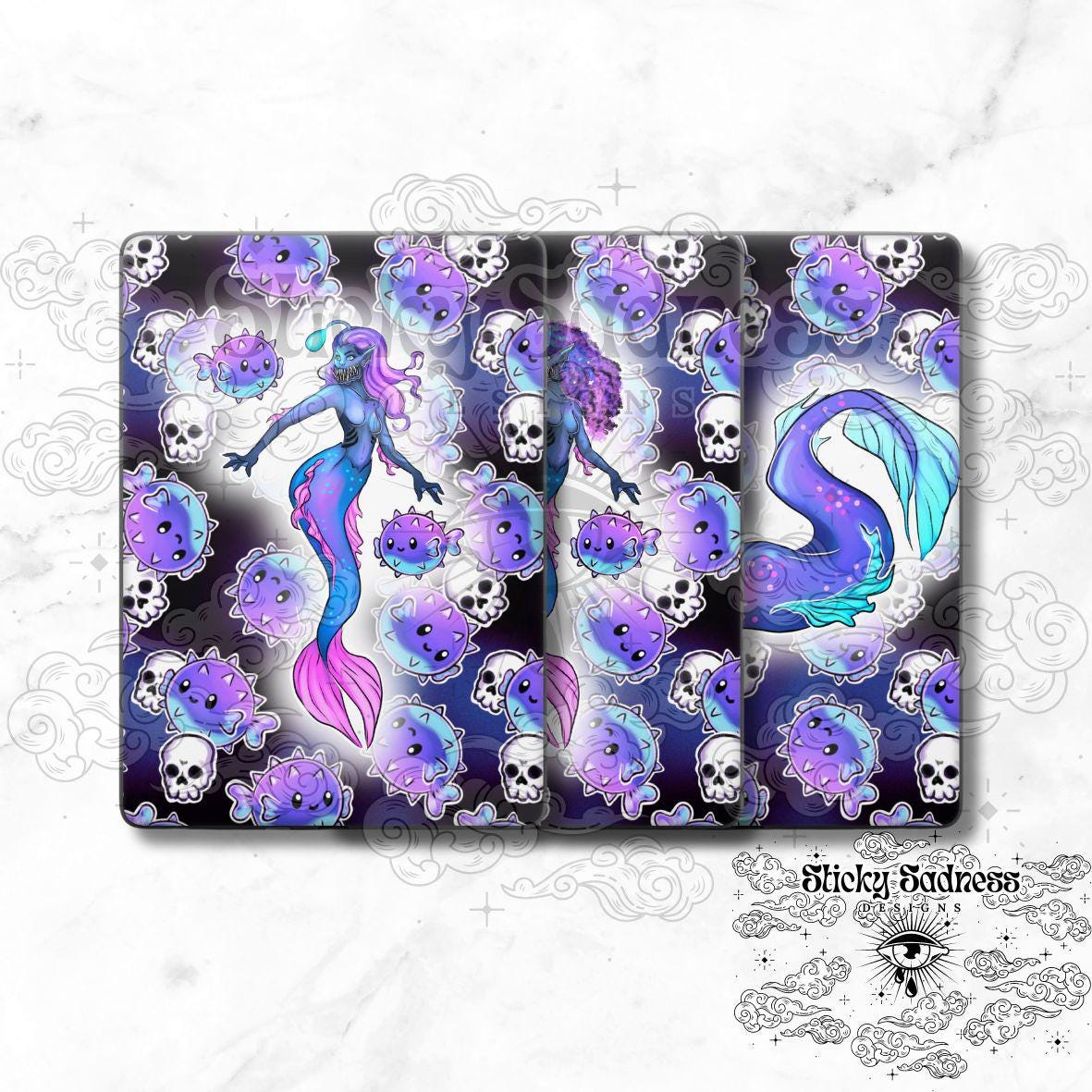 Black Siren Character eReader Tablet Insert for Kindle Kobo iPad Boox Fire, eReader Insert, eReader Design, Bookish Gift for Booklover