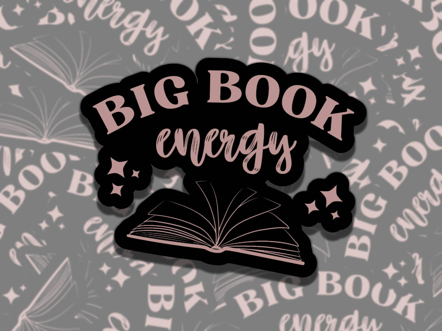 Big Book Energy Sticker Set Multiple Colors, Reading Vinyl Sticker, Waterproof eReader, Kindle, Cute Funny Gift for Bookworm, Bookish Gift