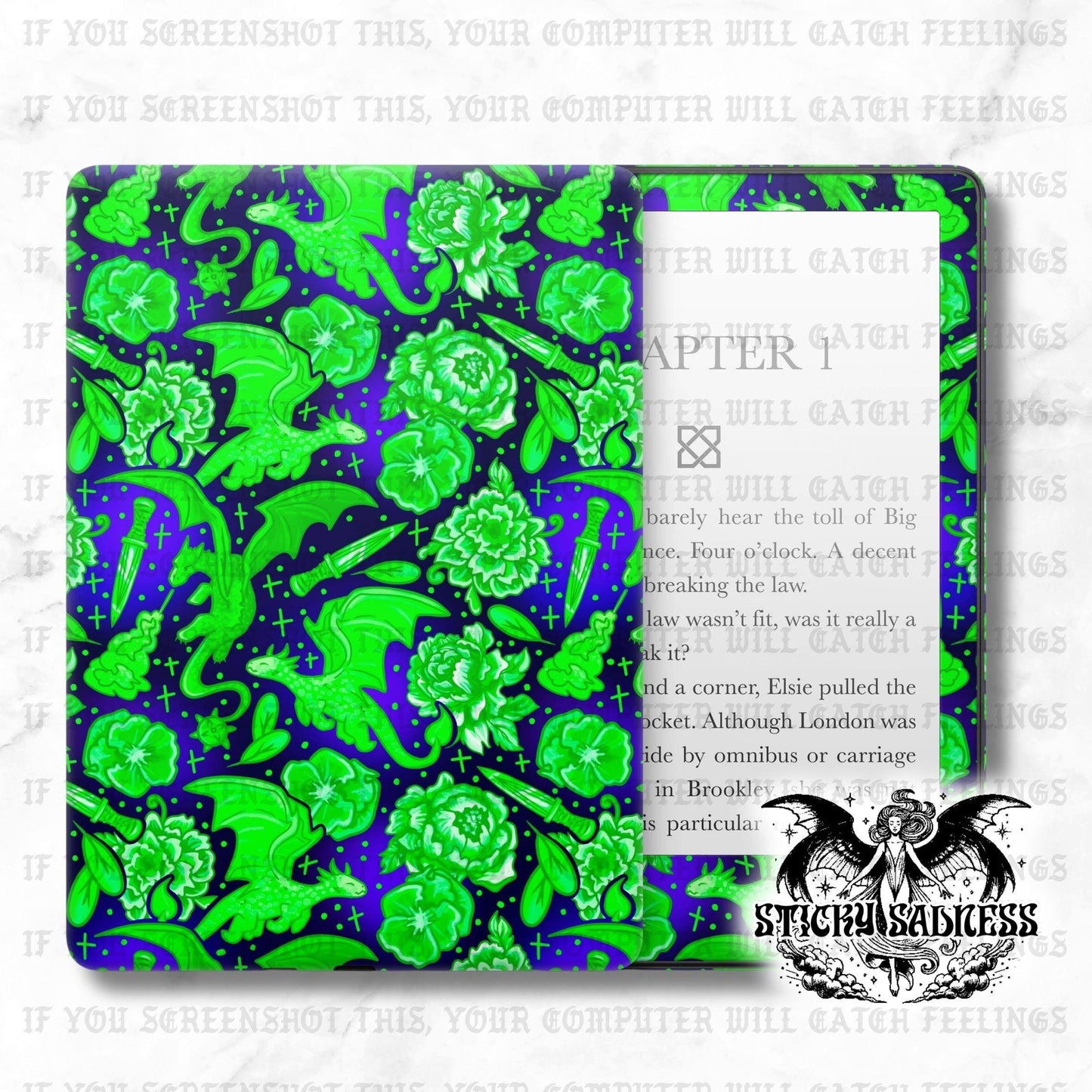 Uranium Glass Dragon Porcelain Alt