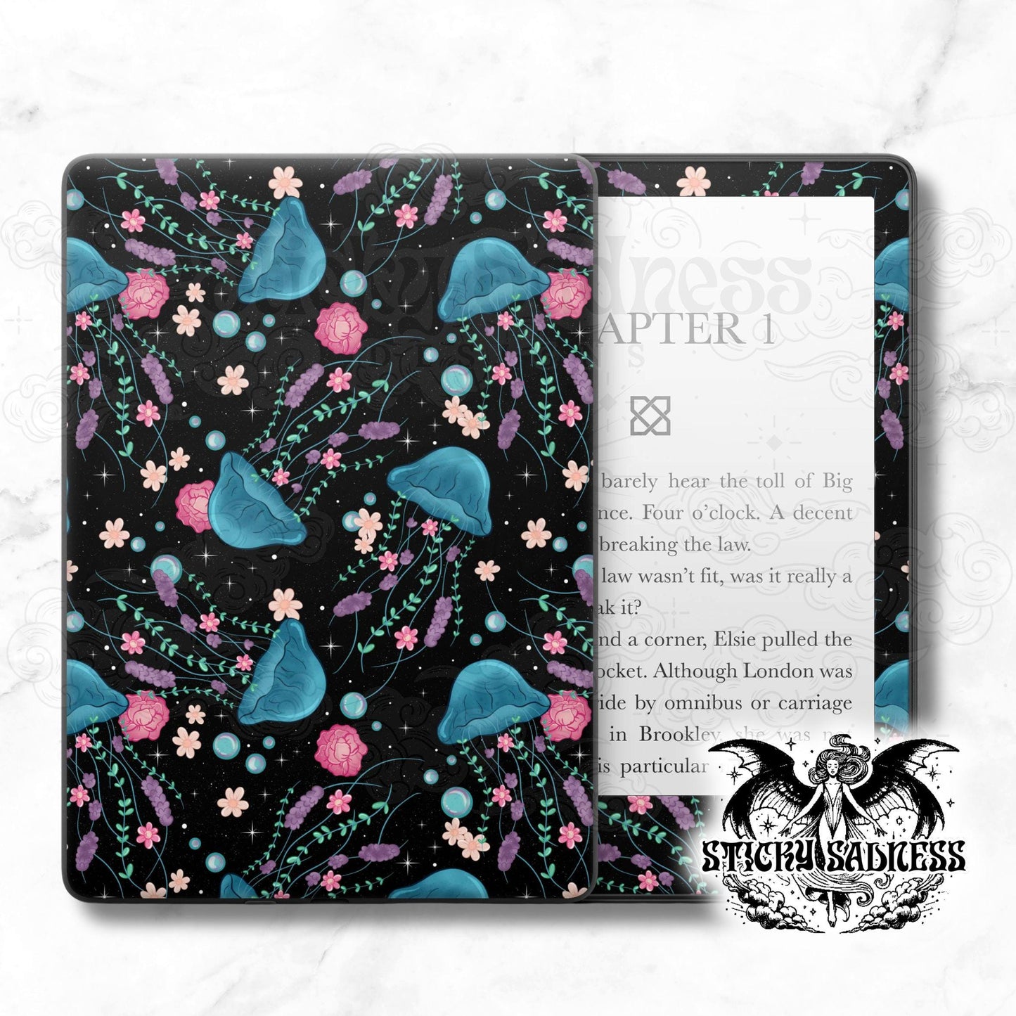 Black Floral Jellies Nautical