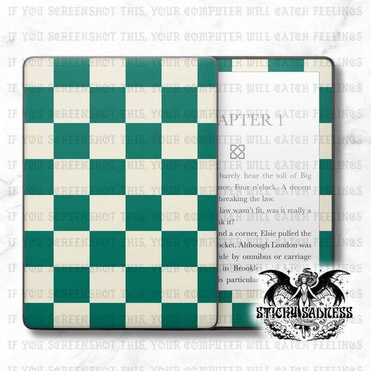 Green and Cream Checkered