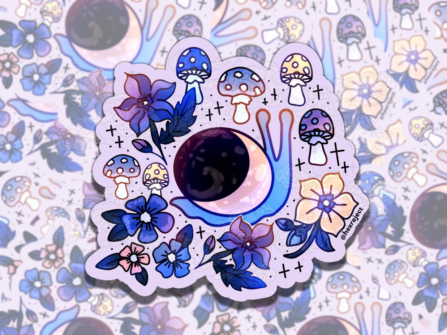 Celestial Snail Cute Aesthetic Waterproof Vinyl Sticker, Gift for Friend, Funny Sticker for Kindle Laptop Water Bottle Journal