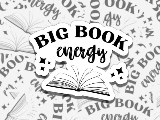 Big Book Energy Sticker Set Multiple Colors, Reading Vinyl Sticker, Waterproof eReader, Kindle, Cute Funny Gift for Bookworm, Bookish Gift