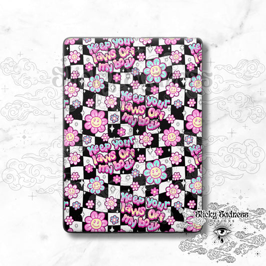 Pro Women Checker Women's Rights eReader Tablet Insert for Kindle Kobo iPad Boox Fire, eReader Insert, eReader Sticker Design, Bookish Gif