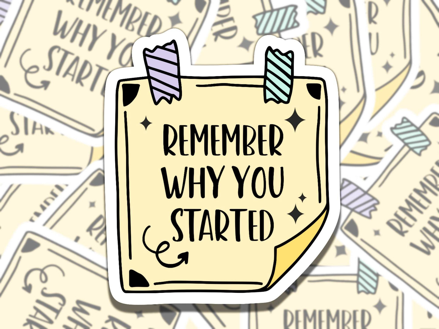 Cute Note to Self Mental Health Affirmation Sticker Set, Gift for Friend, Waterproof Sticker for Kindle Laptop Water Bottle