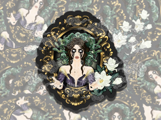 Medusa of the Gorgons Sticker, Reading Vinyl Sticker, Smutty Waterproof eReader, Kindle, Cute Funny Gift for Bookworm, Bookish Gift