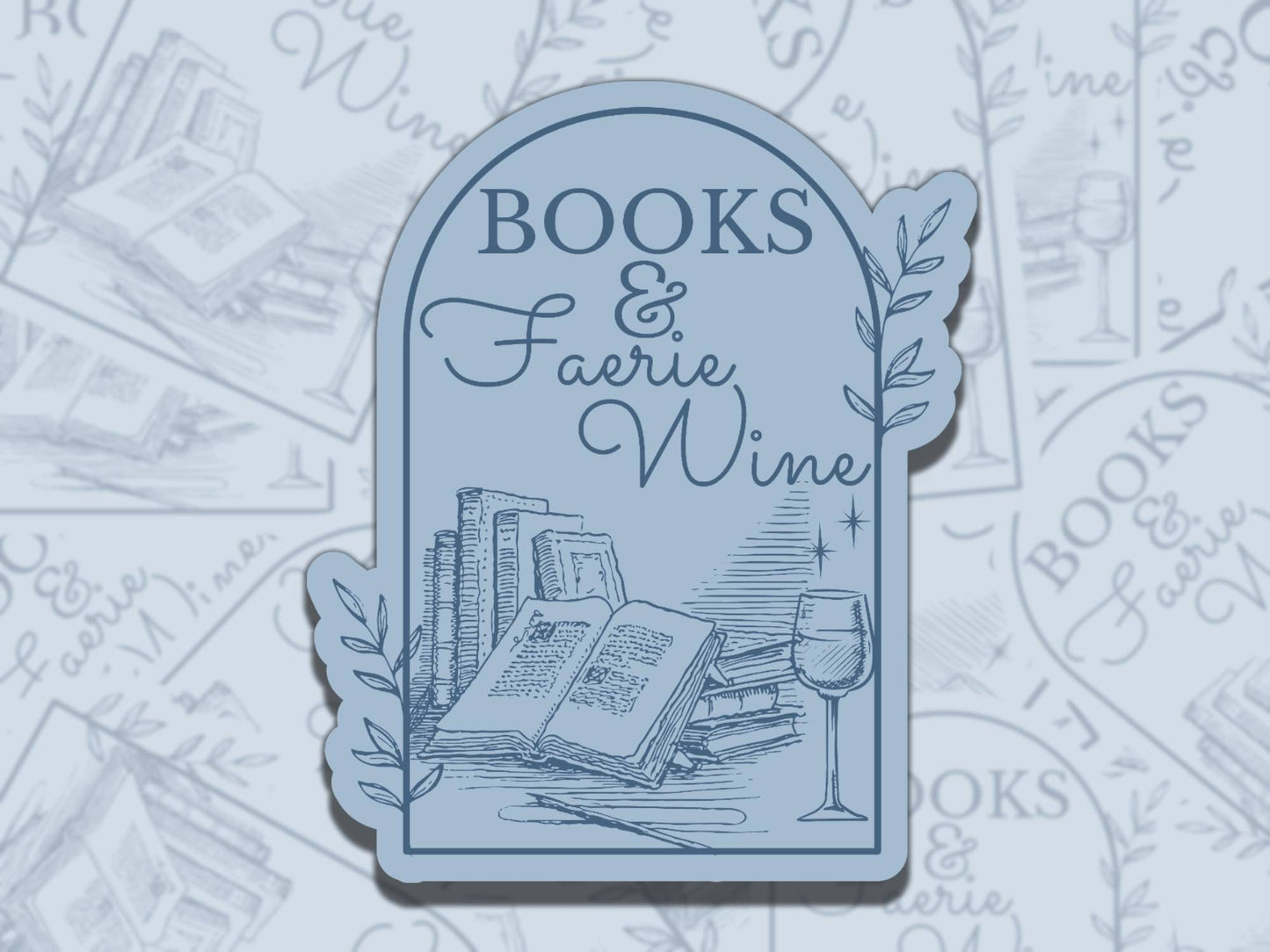 Books and Faerie Wine Sticker Set Multiple Colors, Reading Vinyl Sticker, Smutty Waterproof eReader, Kindle, Cute Funny Gift for Bookworm