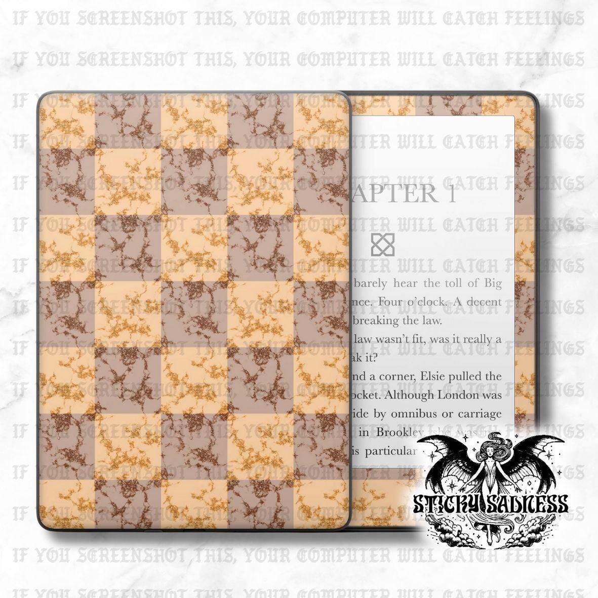Beige Marble Checkered