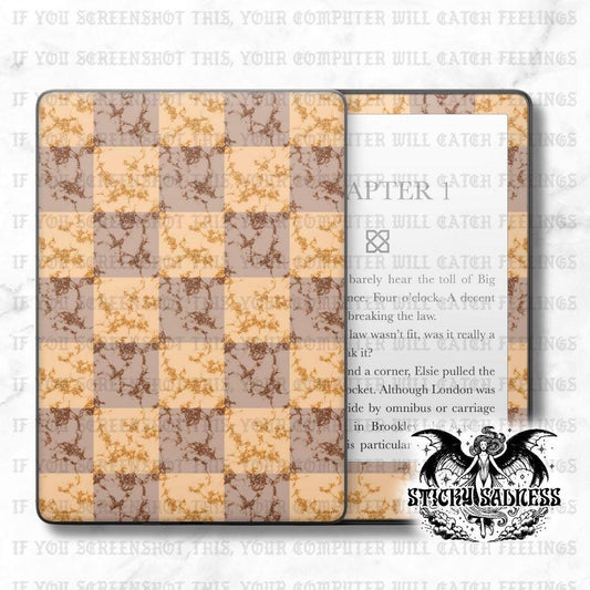 Beige Marble Checkered
