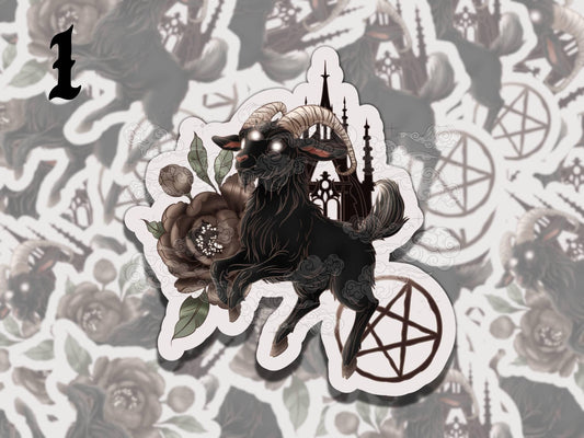 Frolicking Baphy Whimsigoth Waterproof Vinyl Sticker, Girly Gift for Friend, Funny Sticker for Kindle Laptop Water Bottle Journal