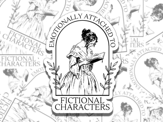 Emotionally Attached Sticker, Reading Vinyl Sticker, Smutty Waterproof eReader, Kindle, Cute Funny Gift for Bookworm, Bookish Gift