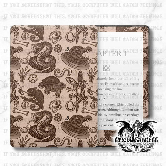 Sepia Reptile Tattoo eReader