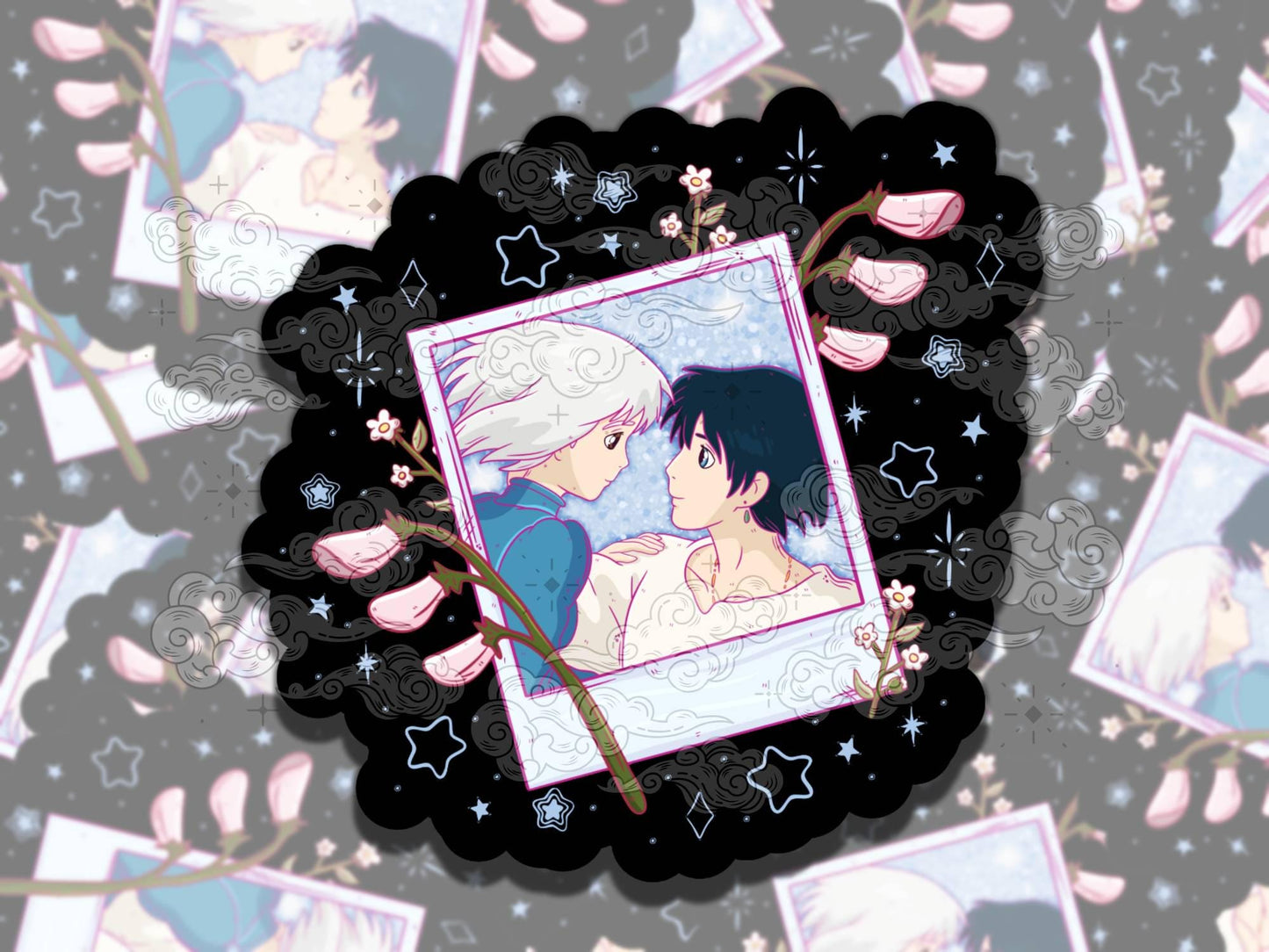 Cute Castle Picture Anime Nostalgic Waterproof Vinyl Sticker, Gift for Friend, Funny Sticker for Kindle Laptop Water Bottle Journal