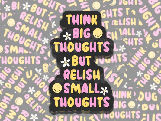 Big and Small Thoughts Mental Health Sticker, Affirmation Sticker, Gift for Friend,  Sticker for Kindle Laptop Water Bottle Journal