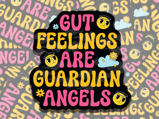 Gut Feelings Cute Mental Health Sticker, Affirmation Sticker, Gift for Friend,  Sticker for Kindle Laptop Water Bottle Journal