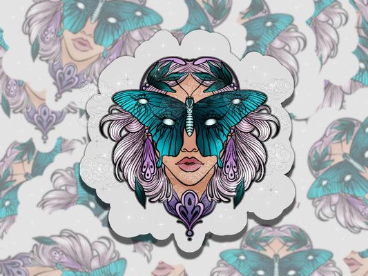 Butterfleyes Whimsigoth Magic Waterproof Vinyl Sticker, Girly Gift for Friend, Funny Sticker for Kindle Laptop Water Bottle Journal