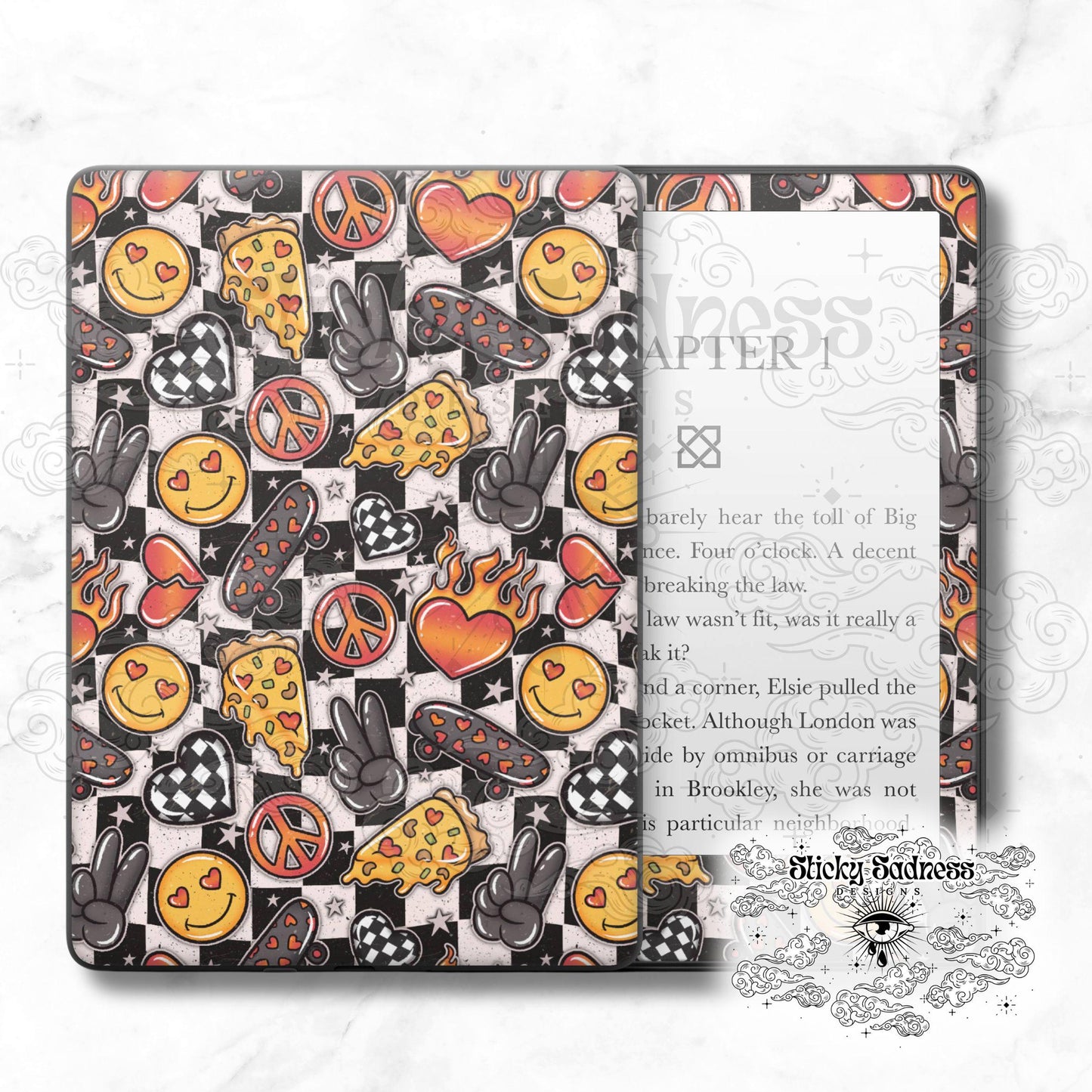 Cooler than Cupid Valentine Insert Skin, Cute Vinyl Wrap for Kindle Kobo iPad Boox Fire, Gift for Valentine Book Lover, BookTok Accessories