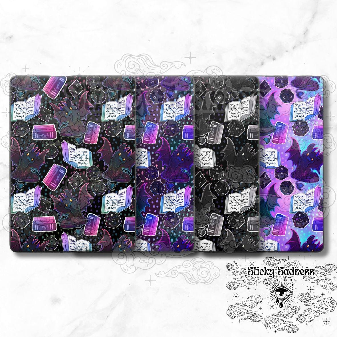 Iridescent Dragon Fantasy eReader Tablet Insert for Kindle Kobo iPad Boox Fire, eReader Insert, eReader Design, Bookish Gift for Booklover