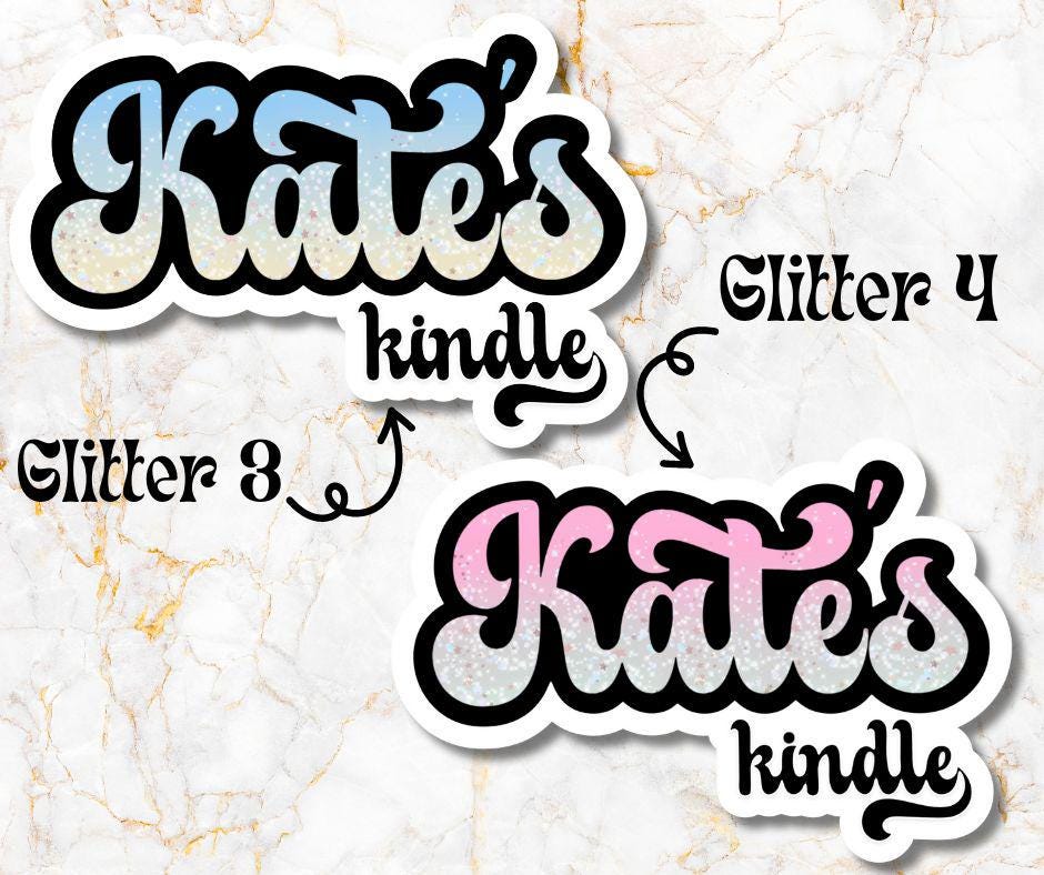 Custom Glitter Kindle Name Sticker, Reading Vinyl Sticker, BookTok Waterproof eReader, Kindle, Cute Funny Gift for Bookworm, Bookish Gift
