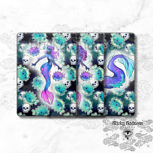 Green Siren Character eReader Tablet Insert for Kindle Kobo iPad Boox Fire, eReader Insert, eReader Design, Bookish Gift for Booklover