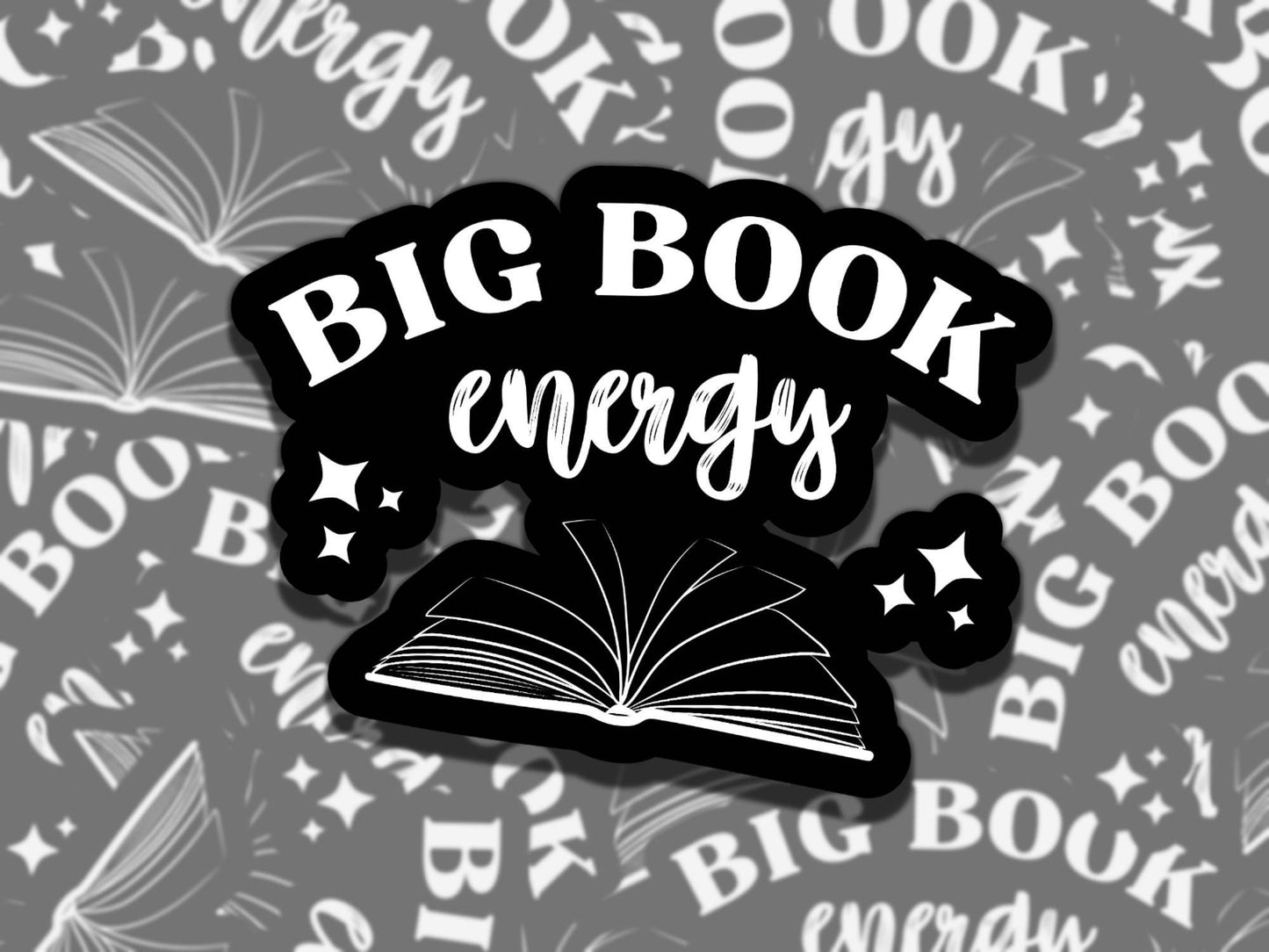 Big Book Energy Sticker Set Multiple Colors, Reading Vinyl Sticker, Waterproof eReader, Kindle, Cute Funny Gift for Bookworm, Bookish Gift