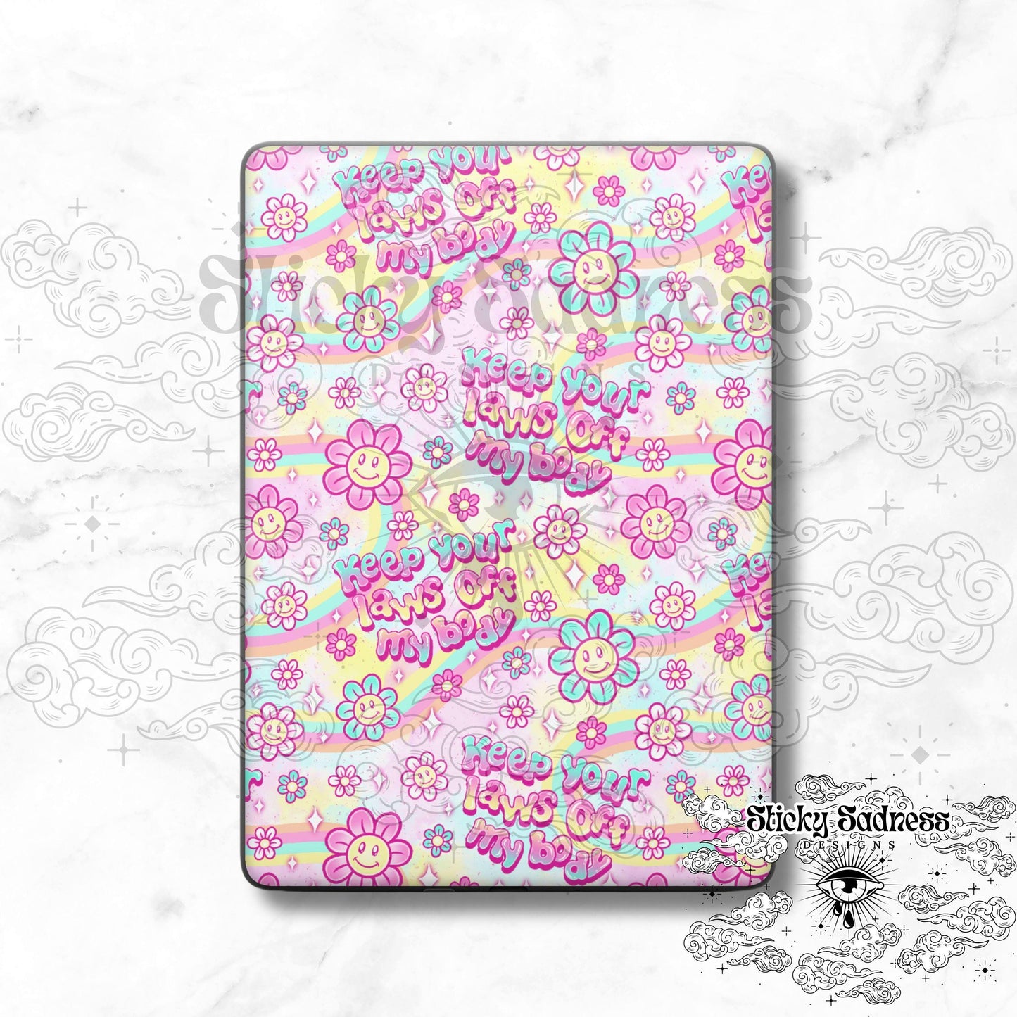 Pro Women Pastel Women's Rights eReader Tablet Insert for Kindle Kobo iPad Boox Fire, eReader Insert, eReader Sticker Design, Bookish Gif